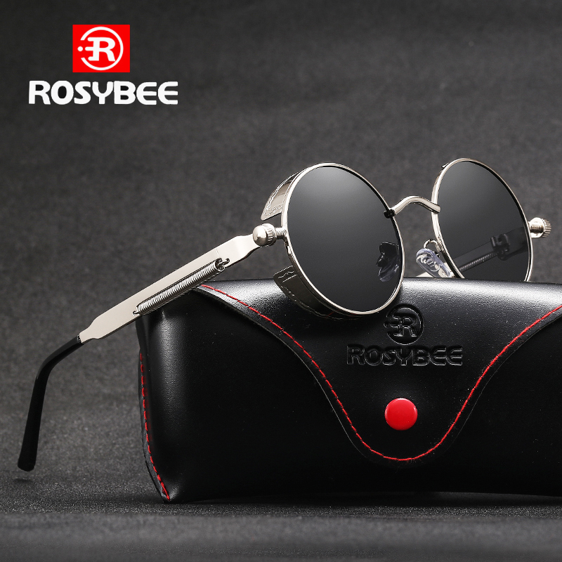 Vintage Fashion Brand Names - ROSYBEE Brand Name Round Polarized Metal