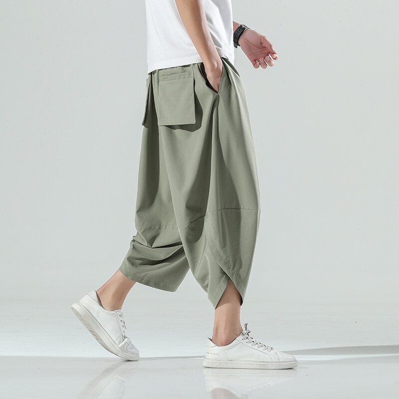 Retro Track Pant - 2025 Summer Men Chinese Style Harem