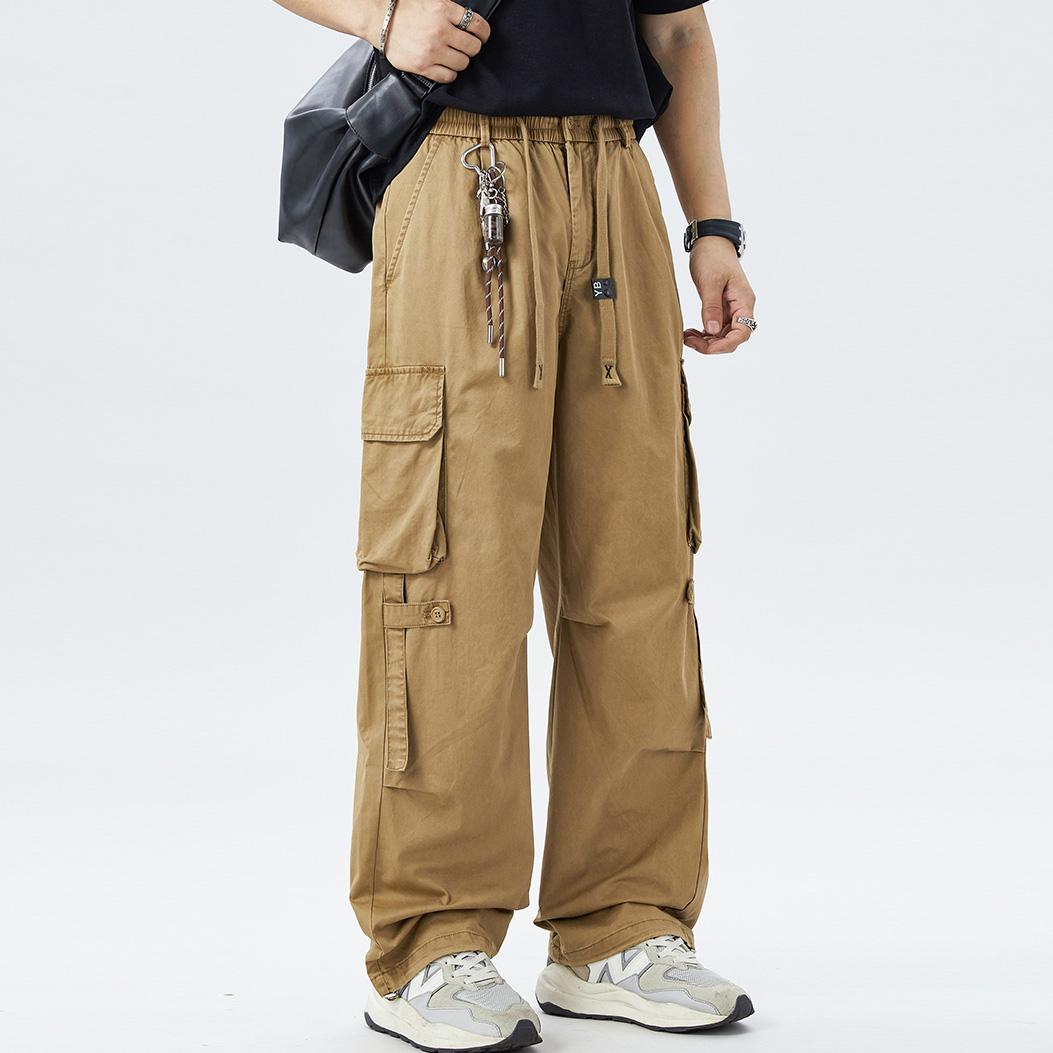 Retro Track Pant - Multi-pocket Cargo Pants Men American Retro