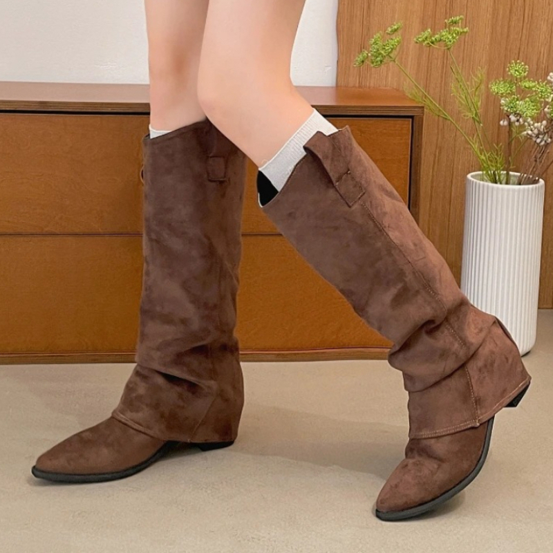 Vintage Fashion Style - Autumn Winter Vintage Thick Heel Woman