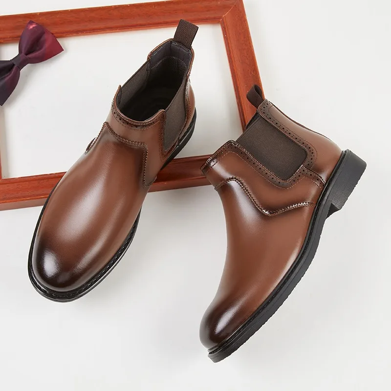 Vintage Fashion Style - Vintage Mens Leather Oxford Boots Luxury