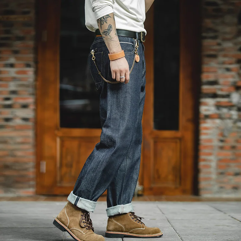 Retro Track Pant - Maden Vintage 13.5oz Heavyweight Denim Jeans
