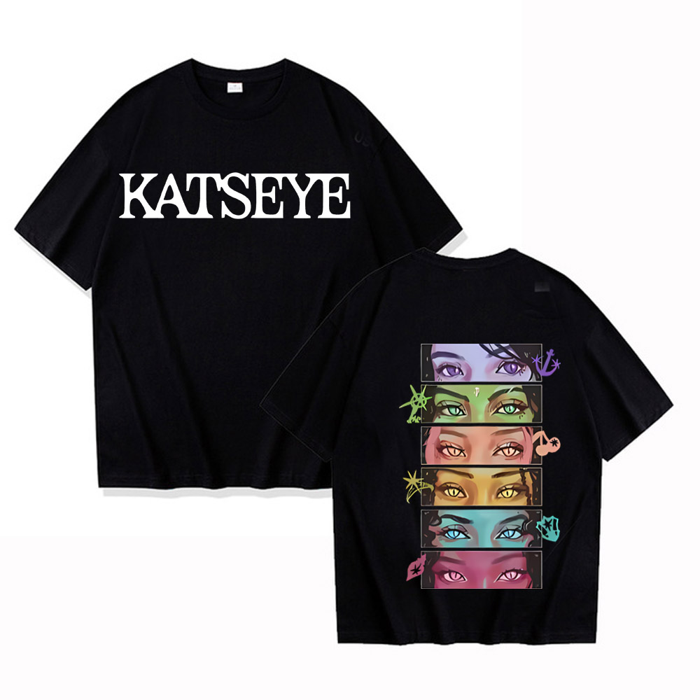 Kpop Katseye Eyes Collage T-sh - Vintage Fashion Collage ulasan dan harga