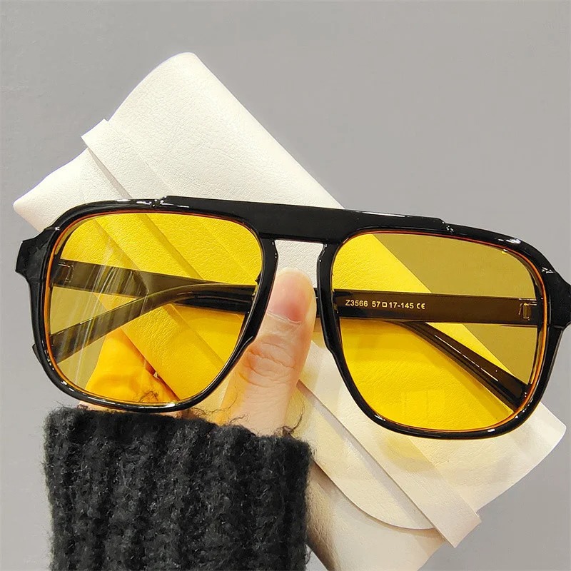 New Oversized Frame Sunglasses - Vintage Fashion Designer ulasan dan harga