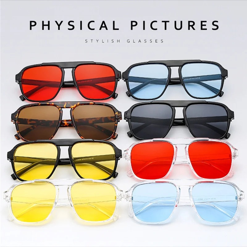 New Oversized Frame Sunglasses - Vintage Fashion Designer ulasan dan harga