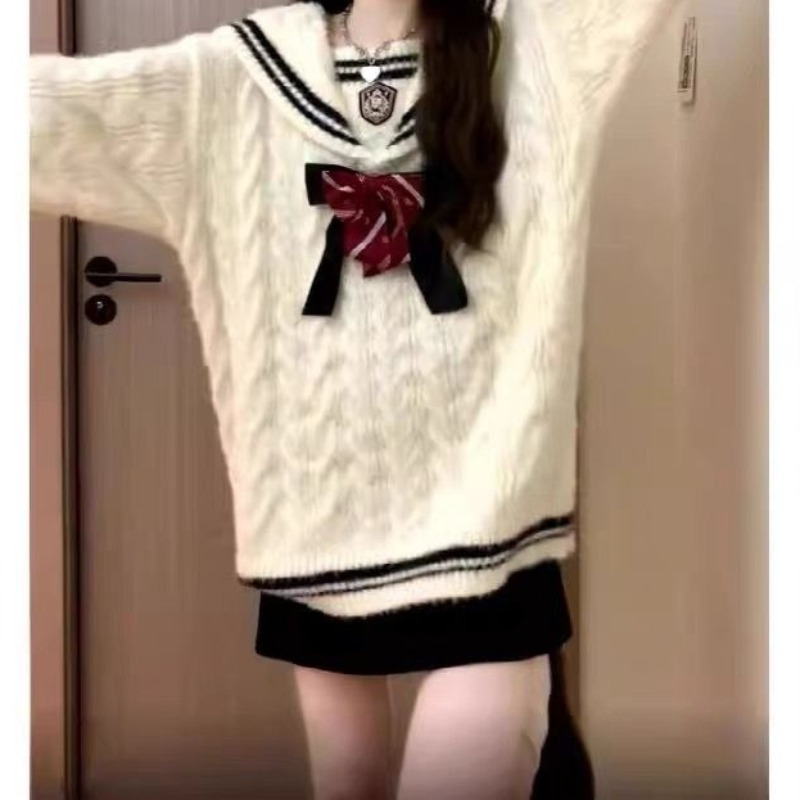 Ezgaga Knitted Sweater Women P - Vintage Fashion Style Female ulasan dan harga