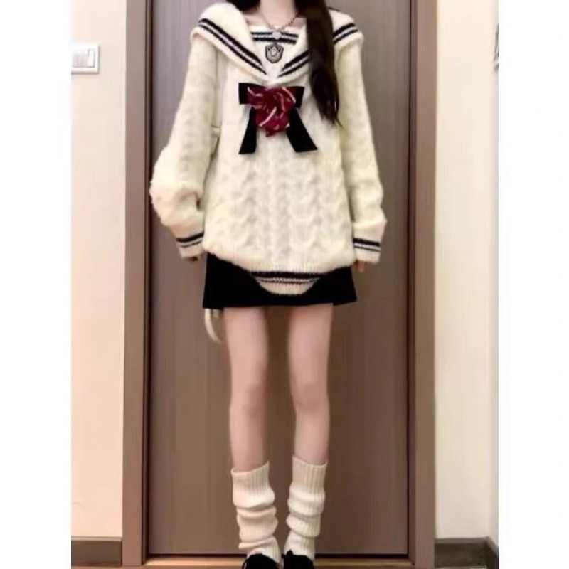 Ezgaga Knitted Sweater Women P - Vintage Fashion Style Female ulasan dan harga