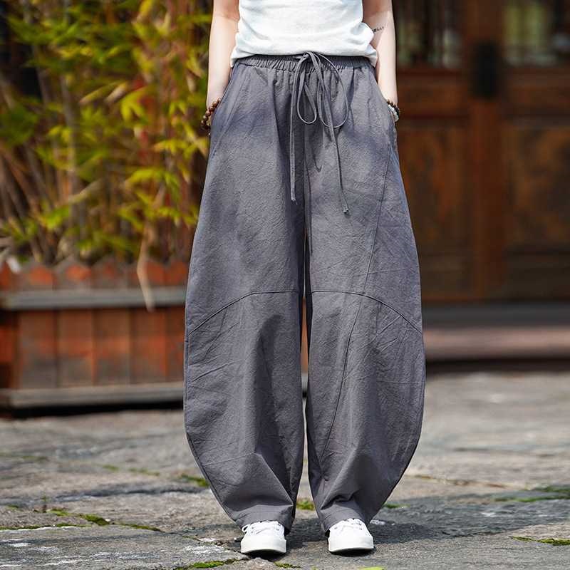 Men's Cotton Linen Harem Pants - Retro Track Pant ulasan dan harga