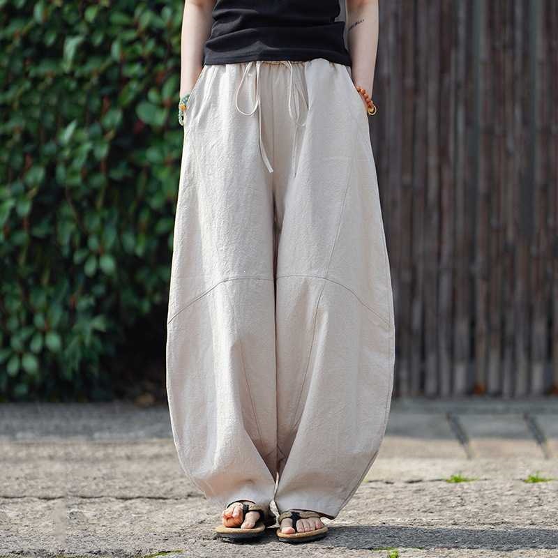 Men's Cotton Linen Harem Pants - Retro Track Pant ulasan dan harga