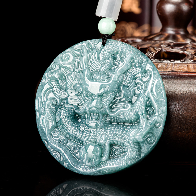 Burmese Jadeite Dragon Pendant - Vintage Women Fashion ulasan dan harga
