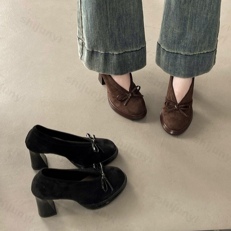 Women's High Heels 2025 Spring - Vintage Fashion Ladies ulasan dan harga
