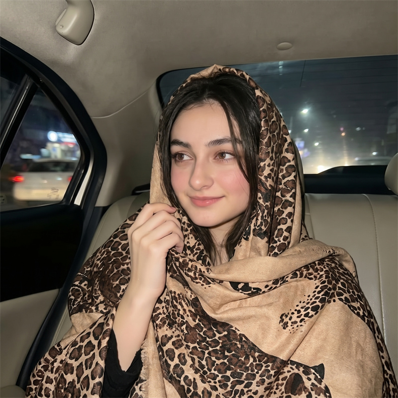 Vintage Leopard Print Hijab an - Vintage Women Fashion ulasan dan harga