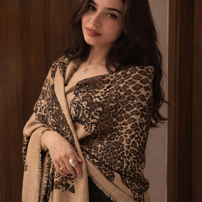 Vintage Leopard Print Hijab an - Vintage Women Fashion ulasan dan harga