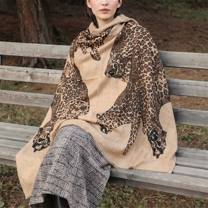 Vintage Leopard Print Hijab an - Vintage Women Fashion ulasan dan harga