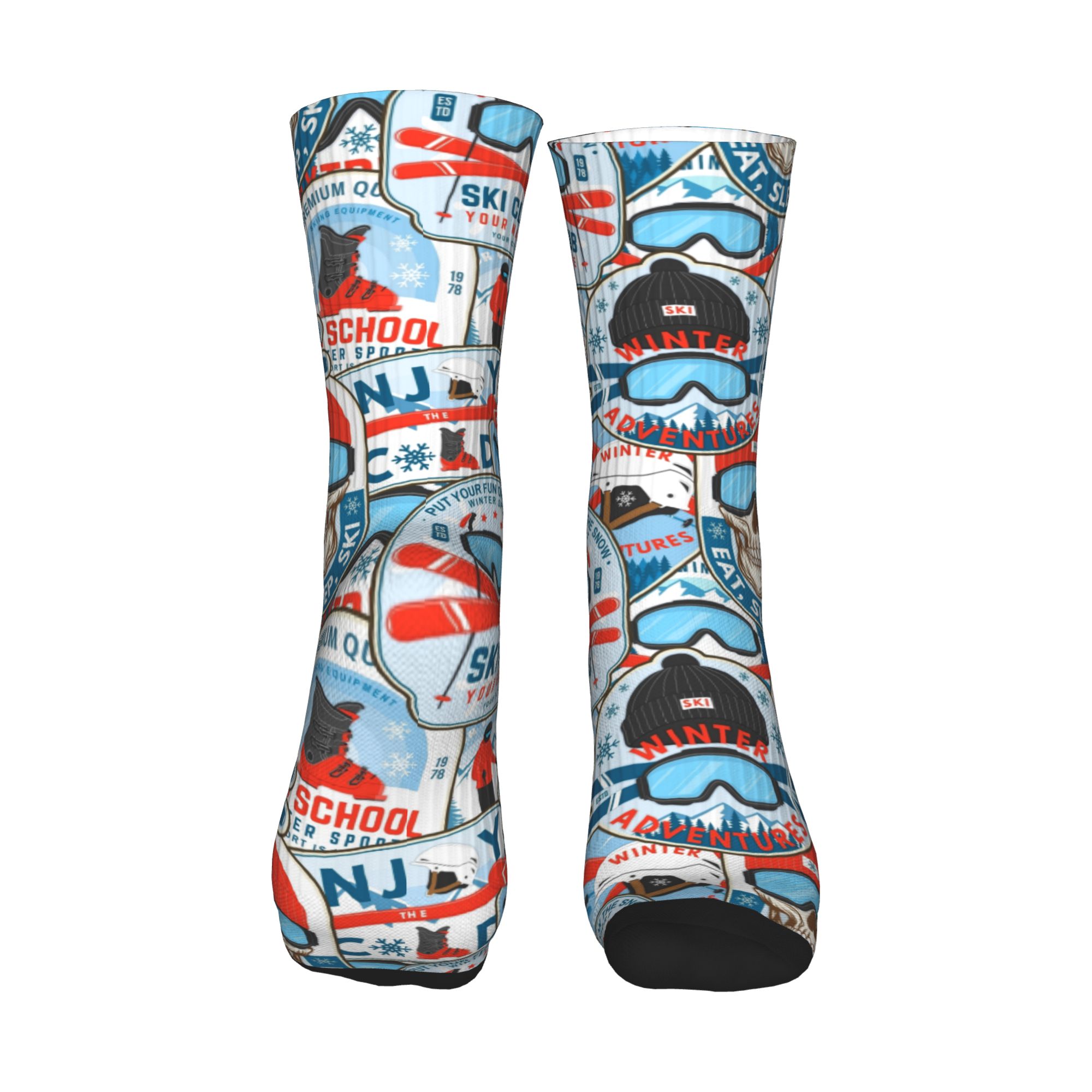 Vintage Red Blue Ski Club Seam - Vintage Fashion Women Dresses ulasan dan harga