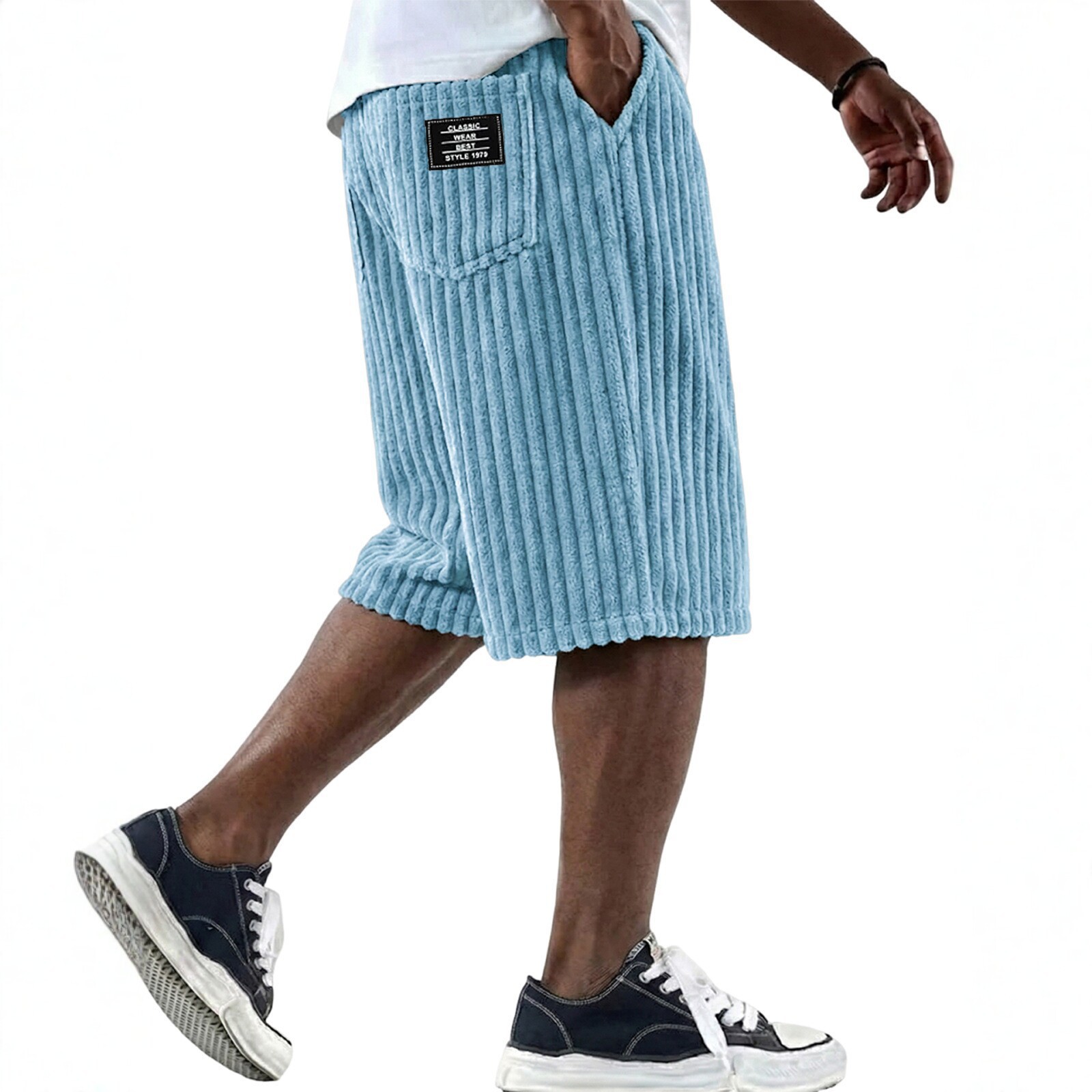 Summer New Men's Corduroy Shor - Retro Track Pant ulasan dan harga