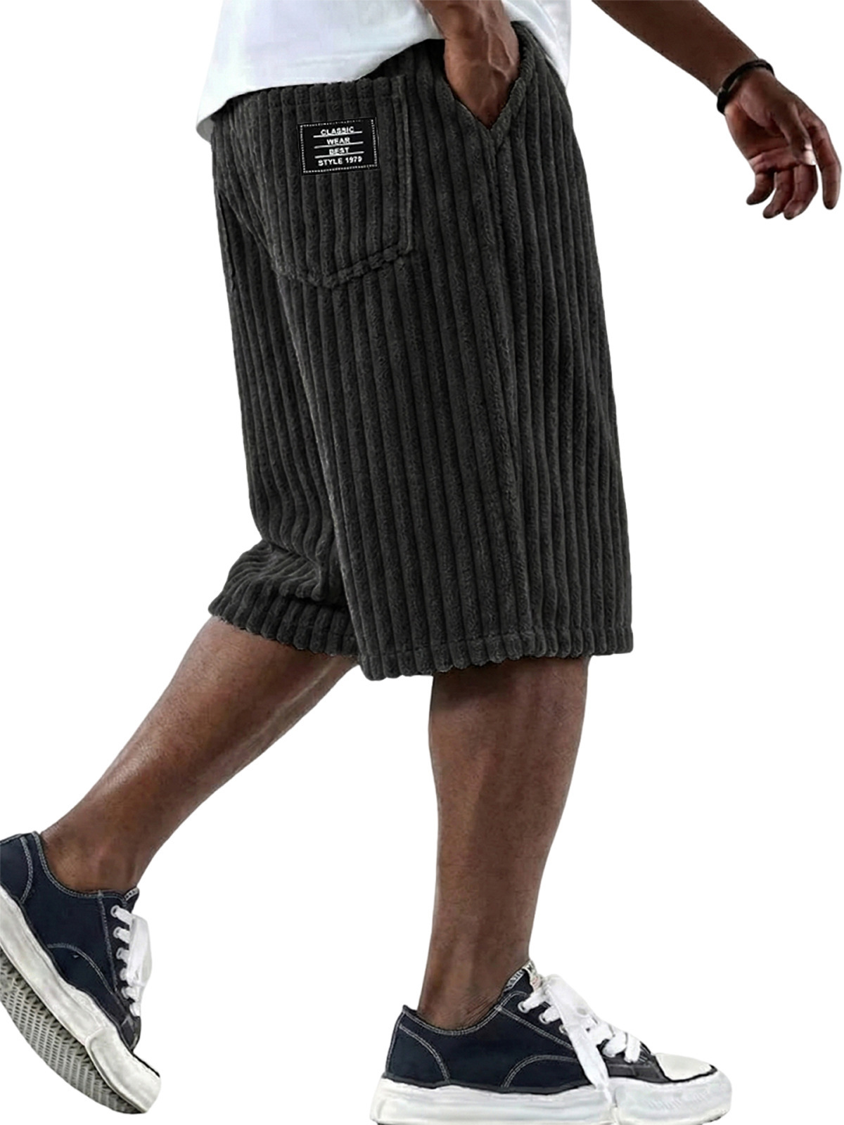 Summer New Men's Corduroy Shor - Retro Track Pant ulasan dan harga