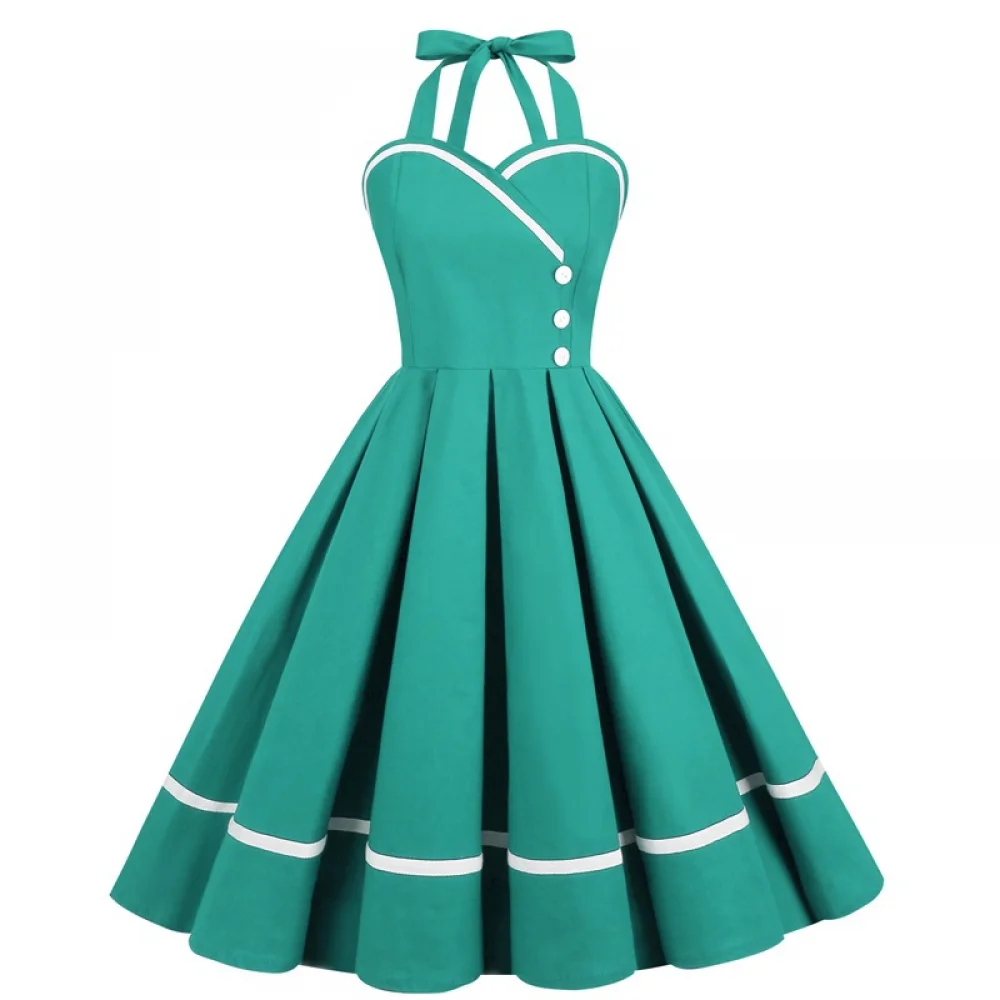Halloween  50s 60s 80s Retro D - Vintage Fashion Women Dresses ulasan dan harga