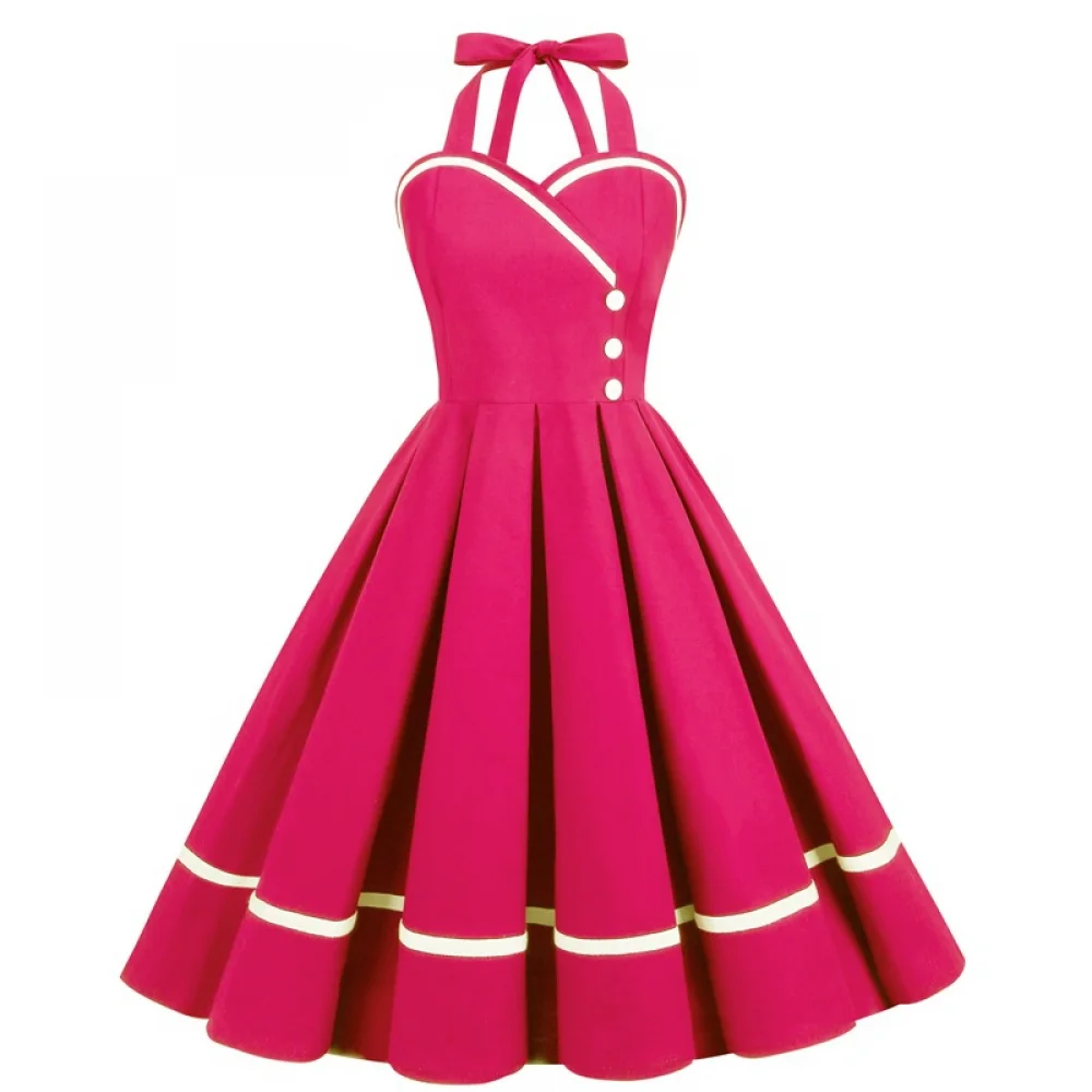 Halloween  50s 60s 80s Retro D - Vintage Fashion Women Dresses ulasan dan harga