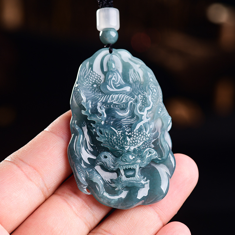 Natural Burmese Jadeite Dragon - Vintage Women Fashion ulasan dan harga