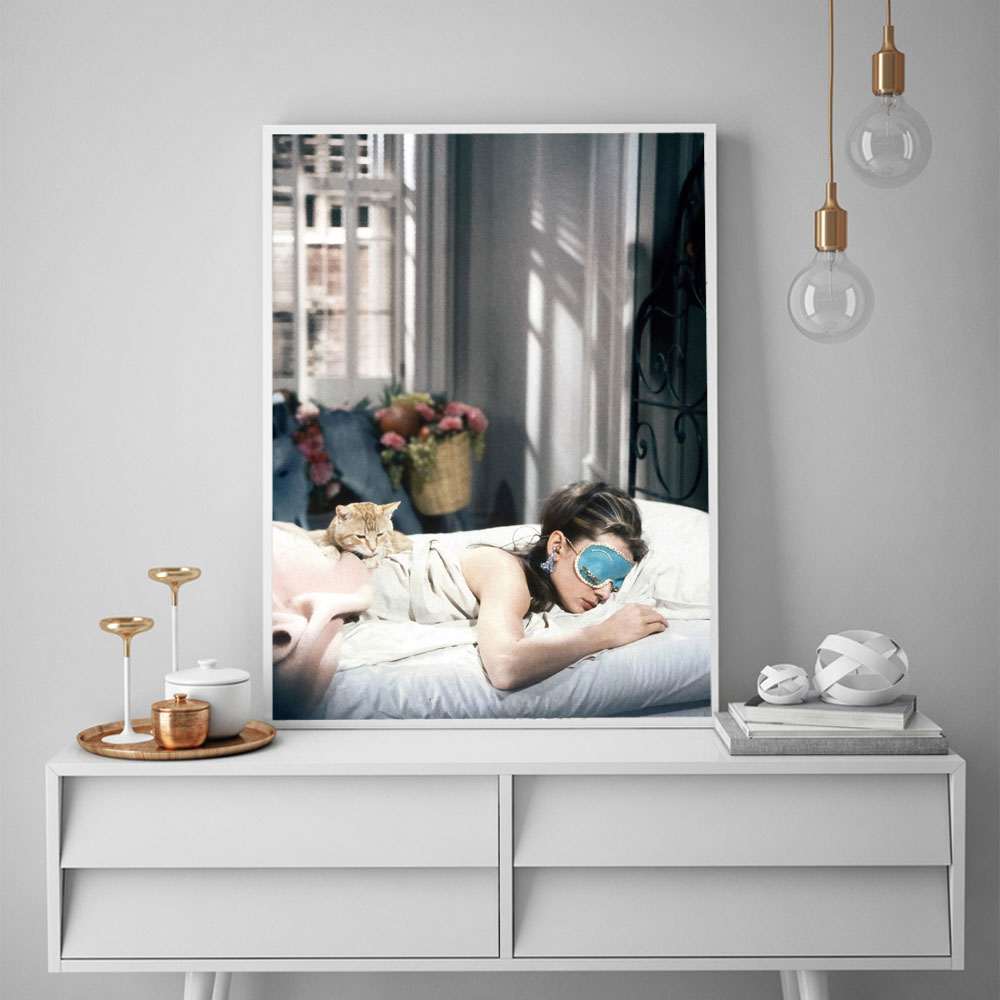 Audrey Hepburn Breakfast Poste - Vintage Fashion Prints For Wall ulasan dan harga