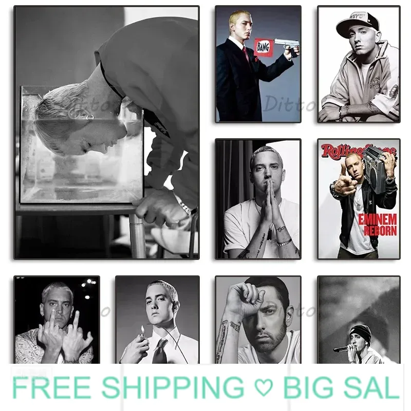 Hip Hop Rapper Singer Eminem V - Vintage Fashion Prints For Wall ulasan dan harga