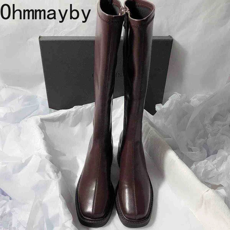 Vintage Thick Heel Women Knee  - Vintage And Modern Fashion ulasan dan harga