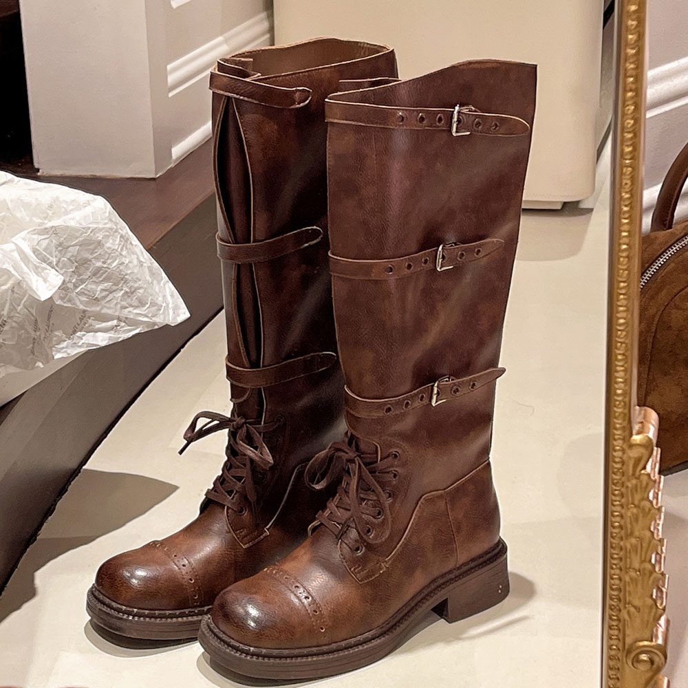 Women's Knee High Boots Vintag - Vintage Fashion Designer ulasan dan harga