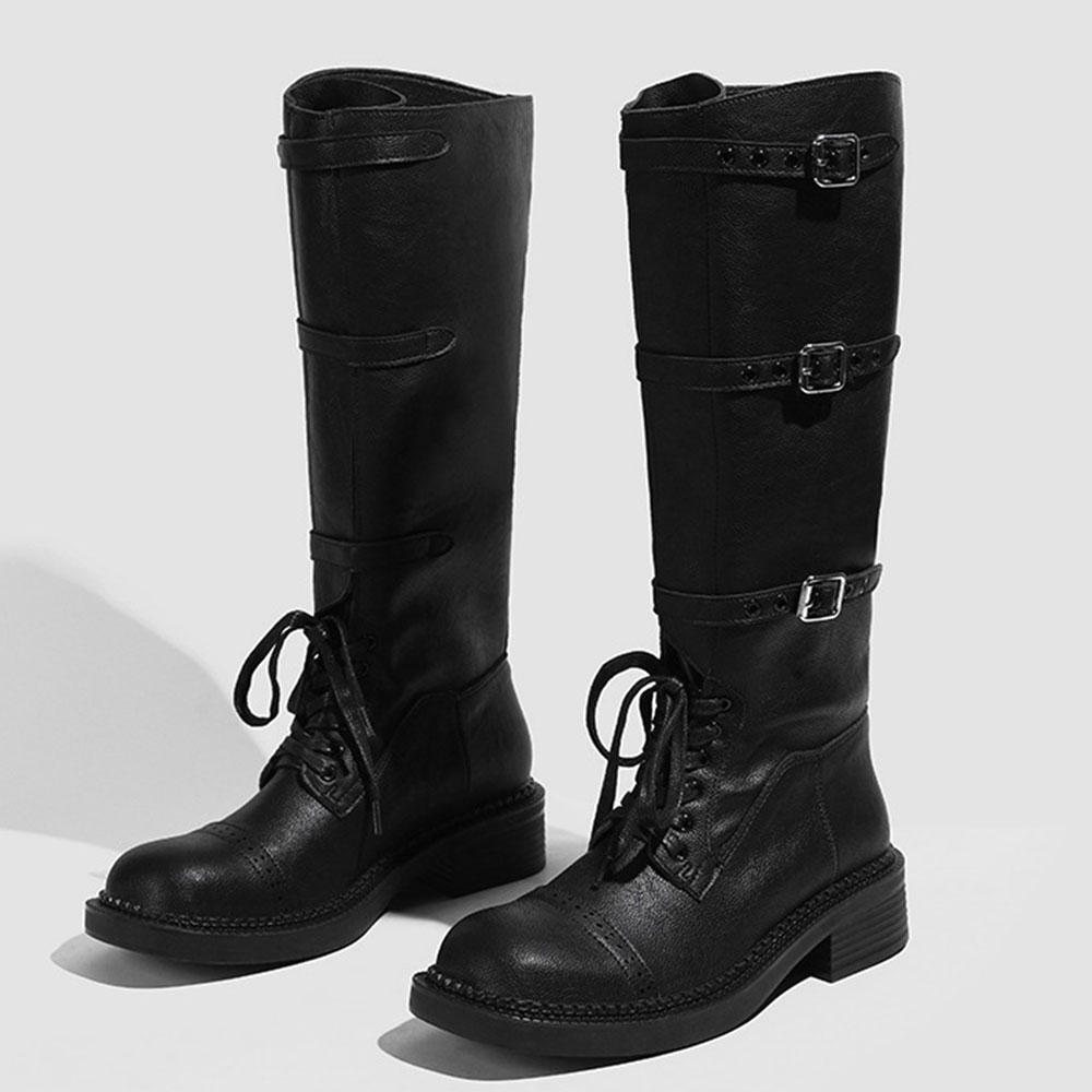 Women's Knee High Boots Vintag - Vintage Fashion Designer ulasan dan harga