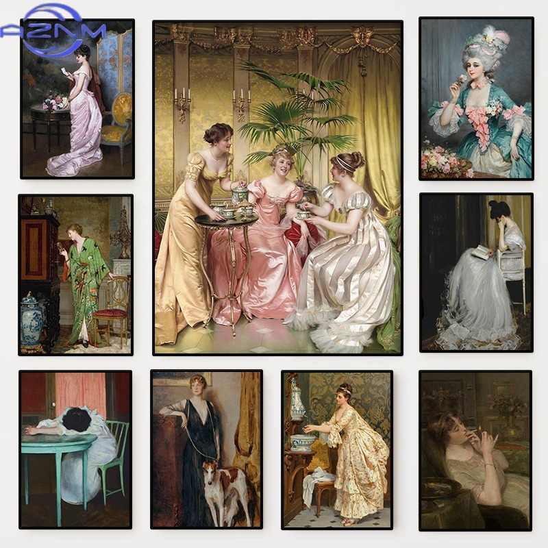 The Renaissance Women Portrait - Vintage Fashion Prints For Wall ulasan dan harga