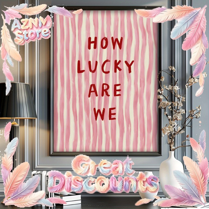 2026 How Lucky We Are Canvas P - Vintage Fashion Prints For Wall ulasan dan harga