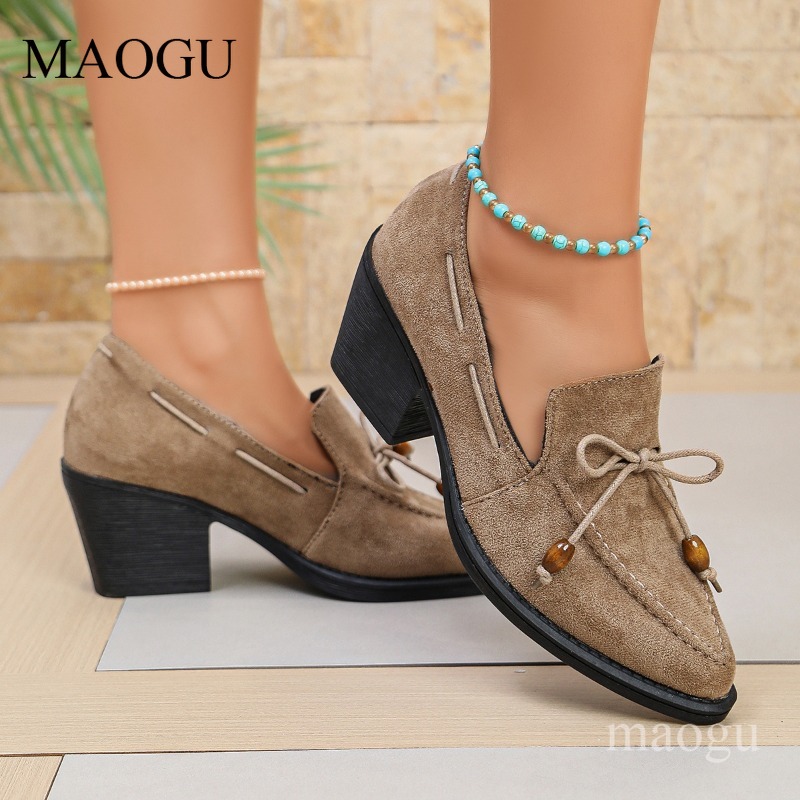 7CM Heeled Women's Spring Autu - Vintage Fashion Ladies ulasan dan harga