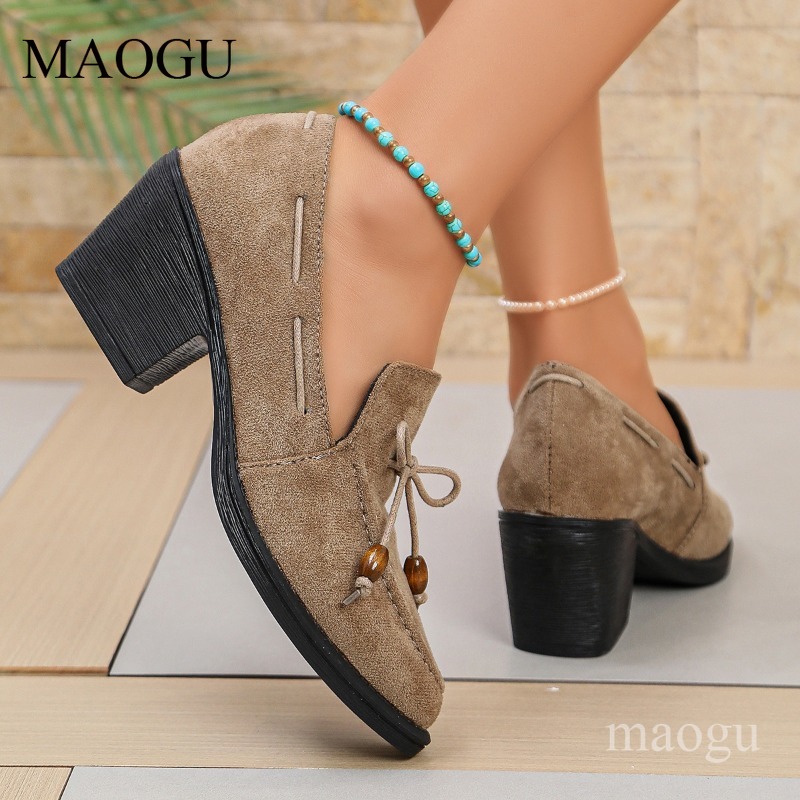 7CM Heeled Women's Spring Autu - Vintage Fashion Ladies ulasan dan harga
