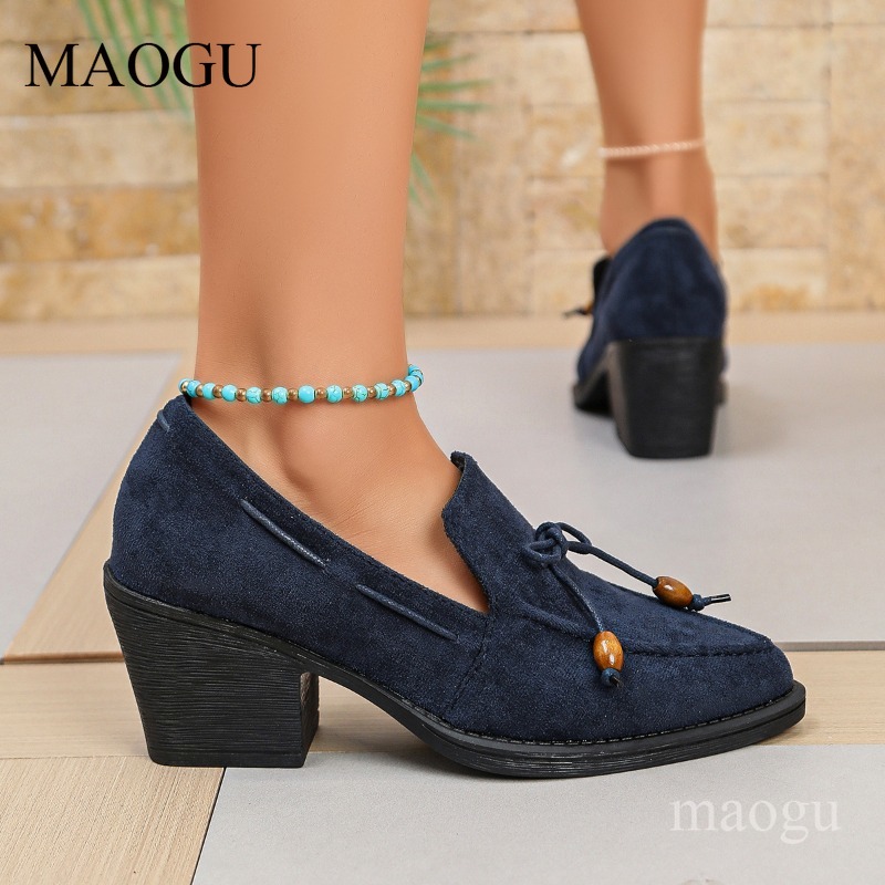 7CM Heeled Women's Spring Autu - Vintage Fashion Ladies ulasan dan harga