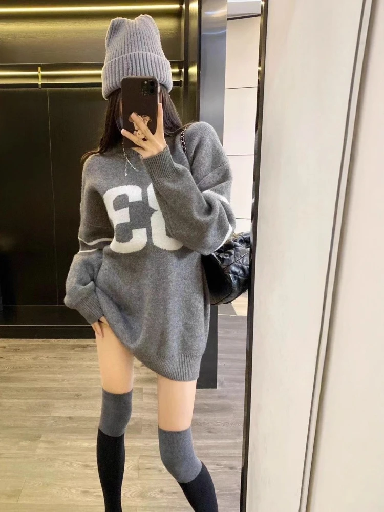 Y2K Vintage Knitted Sweater Wo - Vintage Women Fashion ulasan dan harga