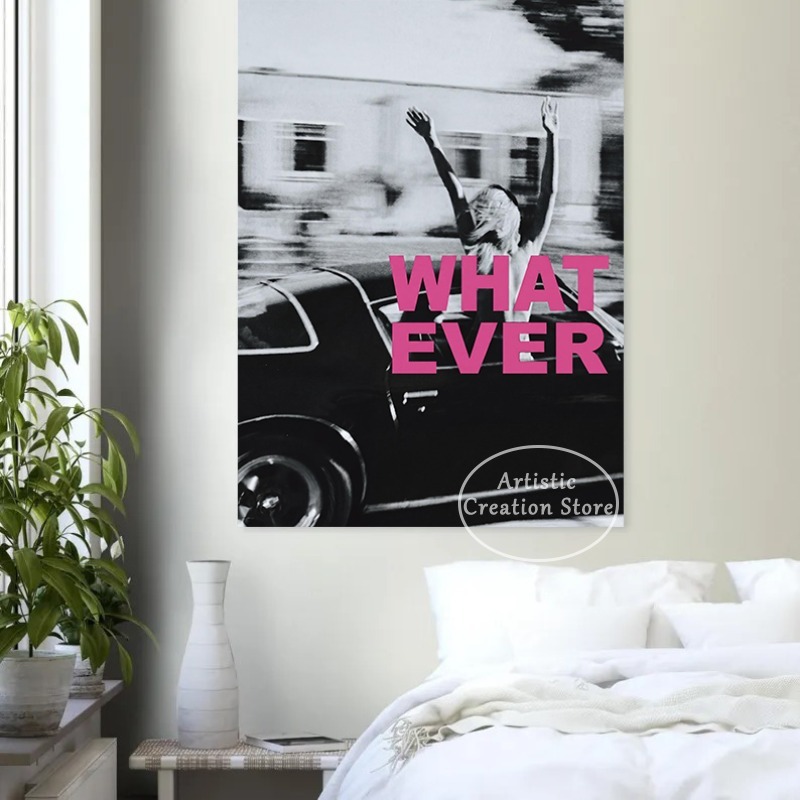 Retro Fashion Whatever Girl in - Vintage Fashion Prints For Wall ulasan dan harga