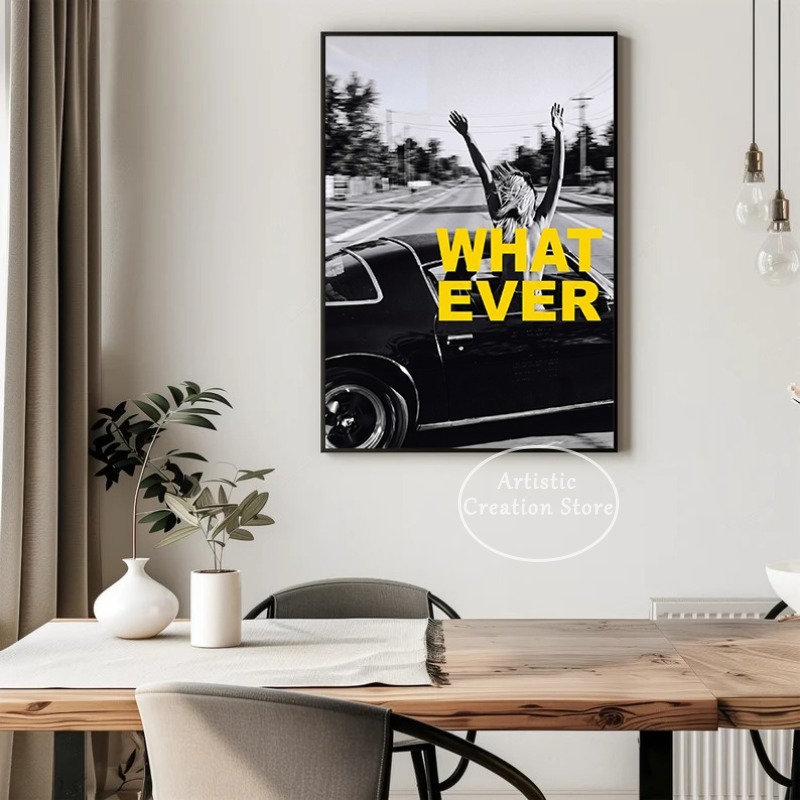 Retro Fashion Whatever Girl in - Vintage Fashion Prints For Wall ulasan dan harga