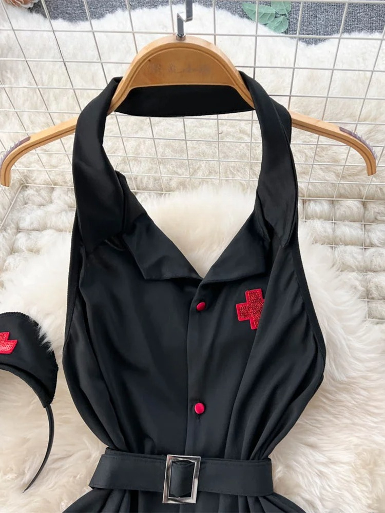 Erotic Fashion Sexy Halter Lin - Vintage Women Fashion ulasan dan harga