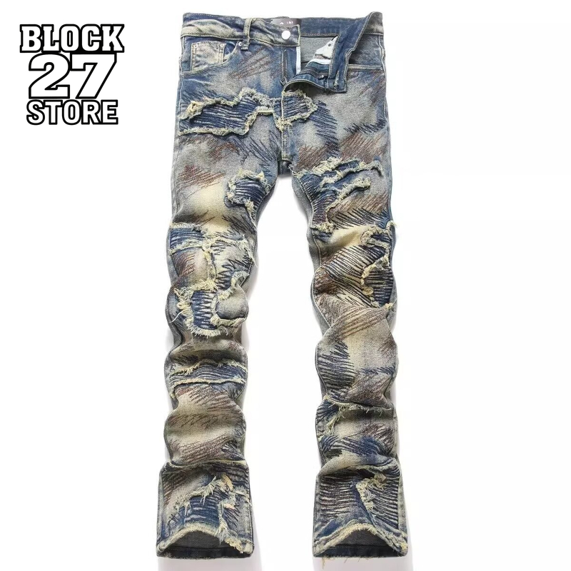 New Hip Hop Vintage Distressed - Retro Track Pant ulasan dan harga