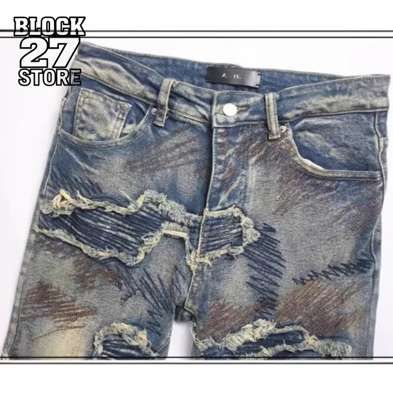 New Hip Hop Vintage Distressed - Retro Track Pant ulasan dan harga