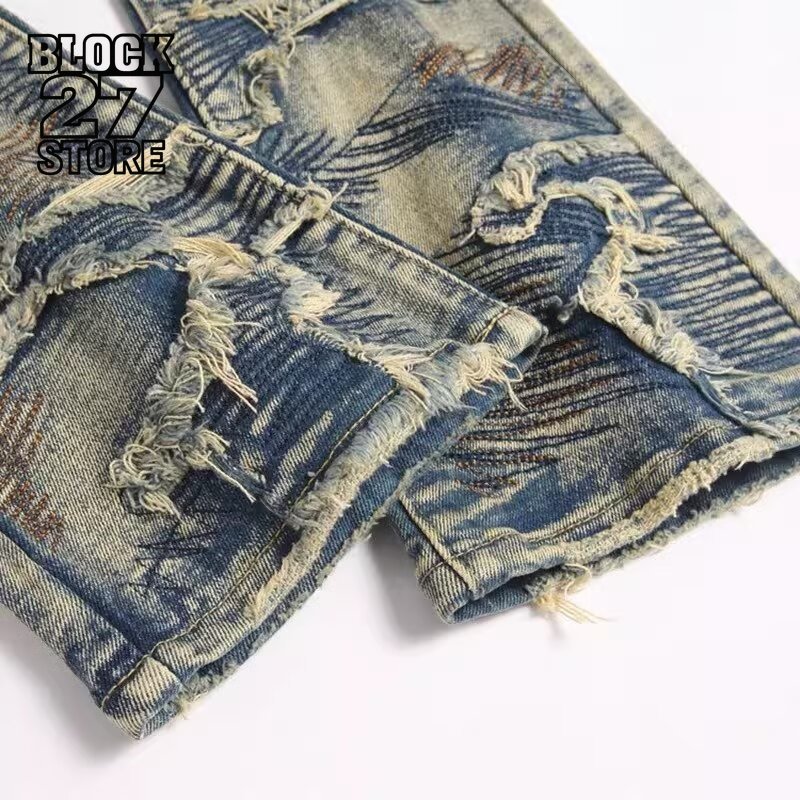 New Hip Hop Vintage Distressed - Retro Track Pant ulasan dan harga