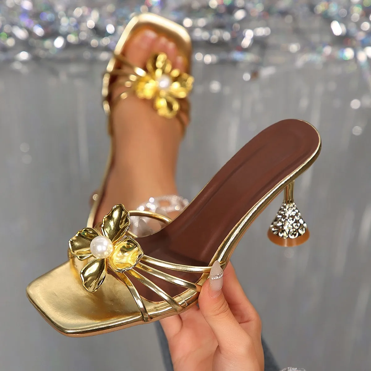 Vintage Metal Flower Crystal C - Vintage And Modern Fashion ulasan dan harga