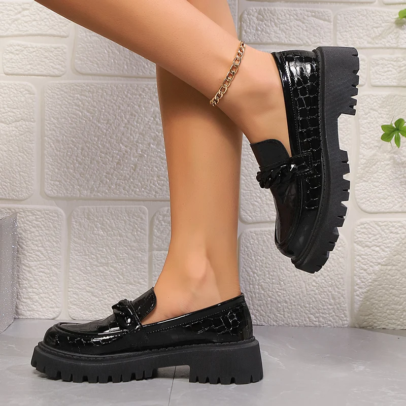 Platform Chunky Square Heel Lo - Vintage Fashion Ladies ulasan dan harga