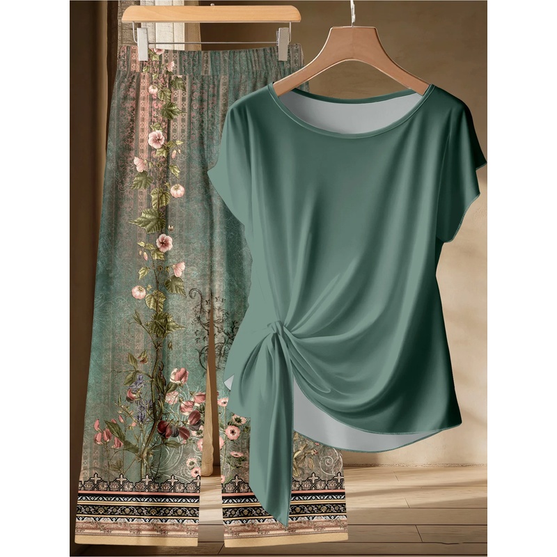 Dark Green plus Size Women's S - Retro Track Pant ulasan dan harga