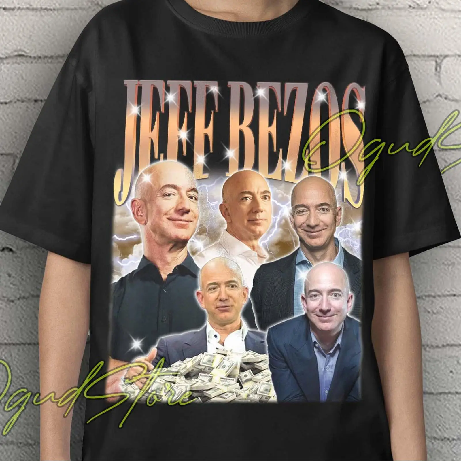 Jeff Bezos Collage Retro Vinta - Vintage Fashion Collage ulasan dan harga
