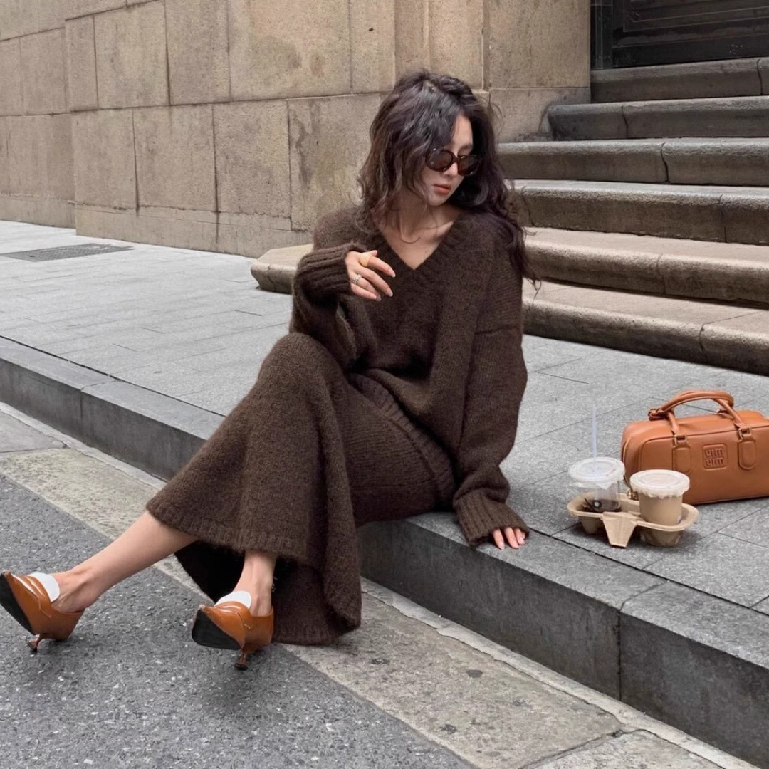 Vintage Knitted Sweater Set Sk - V Vintage Fashion ulasan dan harga
