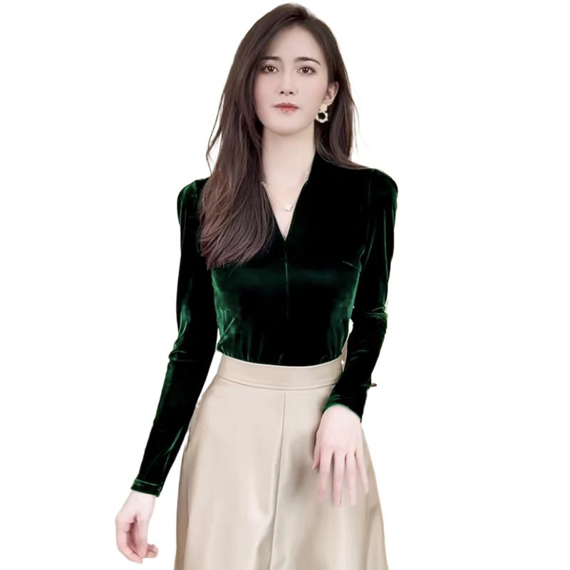 Fashion elegant V-neck long sl - V Vintage Fashion ulasan dan harga