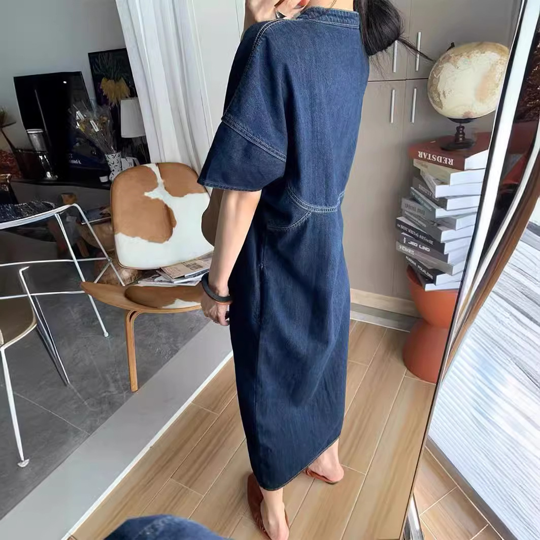 New French Vintage Loose Denim - V Vintage Fashion ulasan dan harga