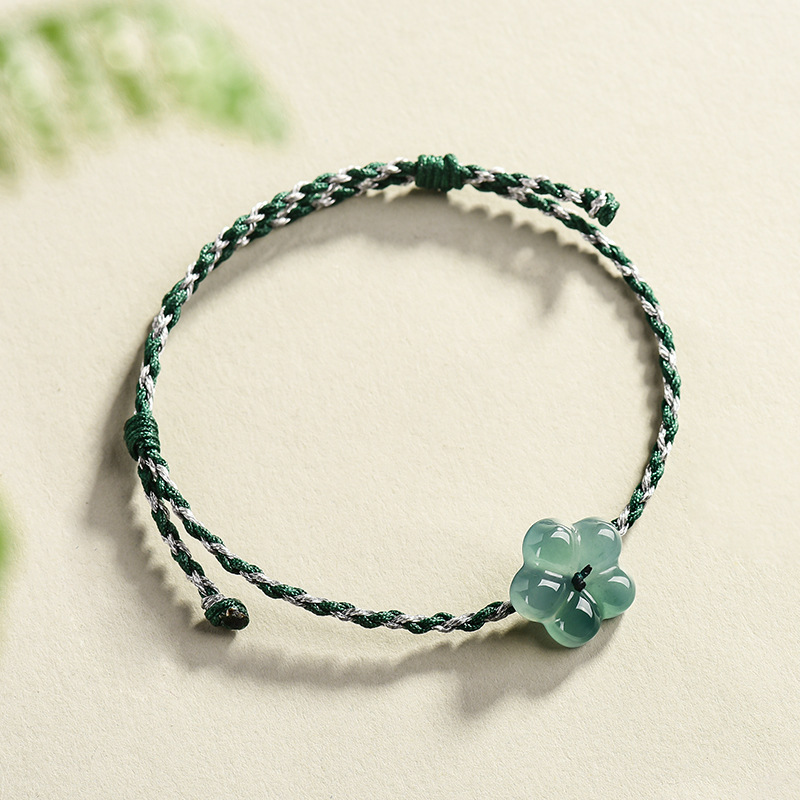 Burmese Jadeite Flower Bracele - Vintage Women Fashion ulasan dan harga