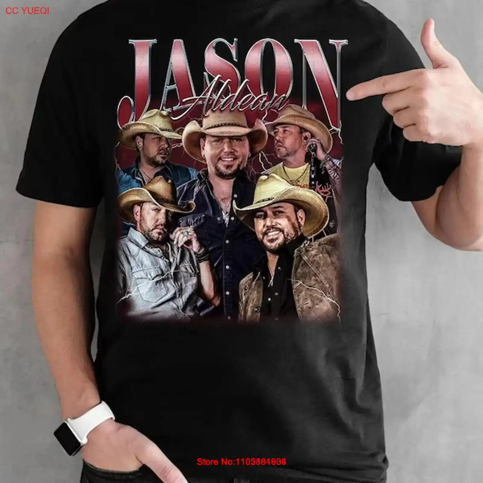 Jason Aldean VTG collage black - Vintage Fashion Collage ulasan dan harga